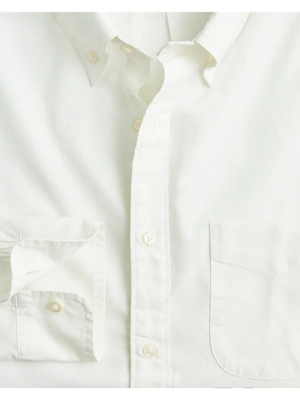 J.Crew $100 Broken-in organic cotton oxford shirt Size Small White